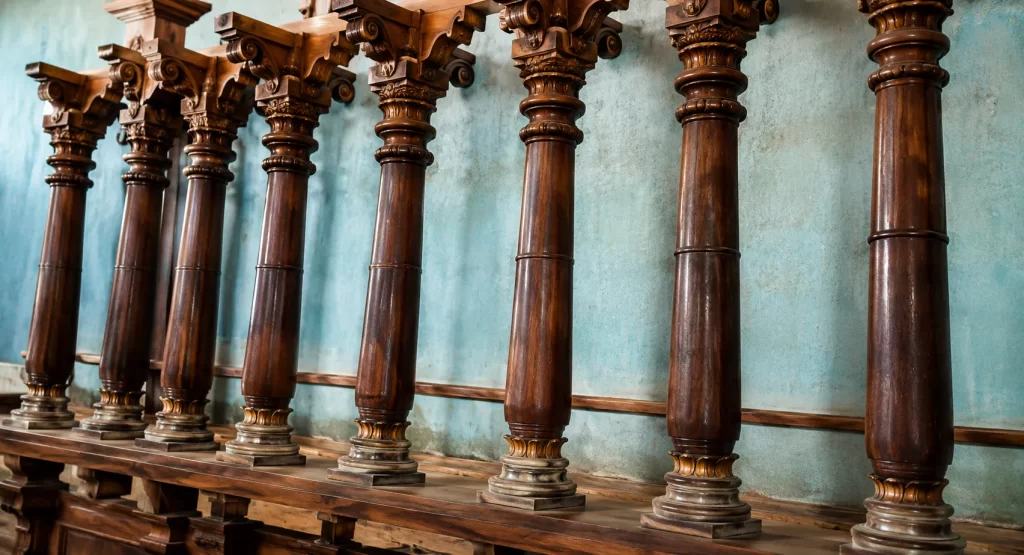 traditional wooden columns